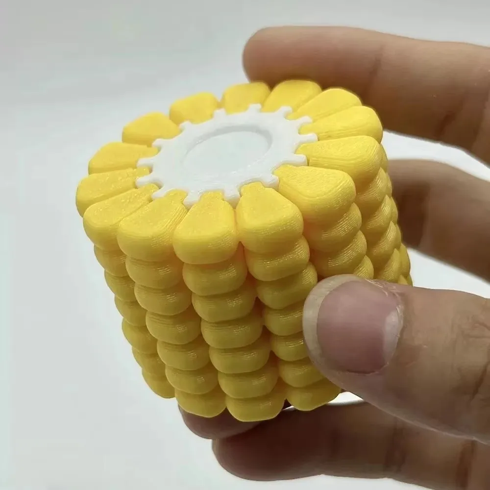 Funy impressão 3d cubo mágico de milho alívio do estresse brinquedos tetris quebra-cabeça originalidade se tornou brinquedos de desenvolvimento de queima cerebral