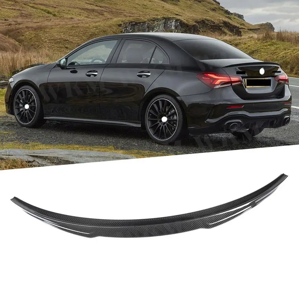 

Dry Carbon fiber Rear Boot Spoiler for Mercedes Benz A Class W177 A250 A35 AMG Sedan 2018 + Trunk Spoiler Wing