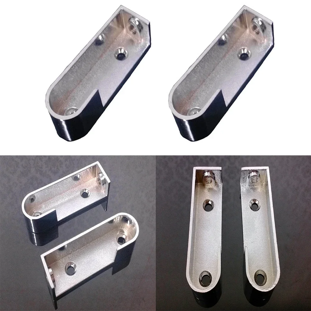 Hanging Rod End Closet Brackets No Fading Non-slip Oval Wardrobe Rail Three-hole 16 Mm 2Pcs Bracket Wall Mounted