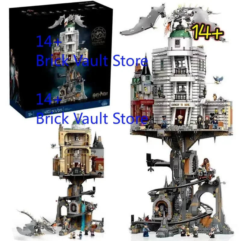 

DIY 76417 Collectors Building Blocks Gift Gringotts Ironbelly Dragon 4803pcs Perfect Party Favors Birthday Christmas