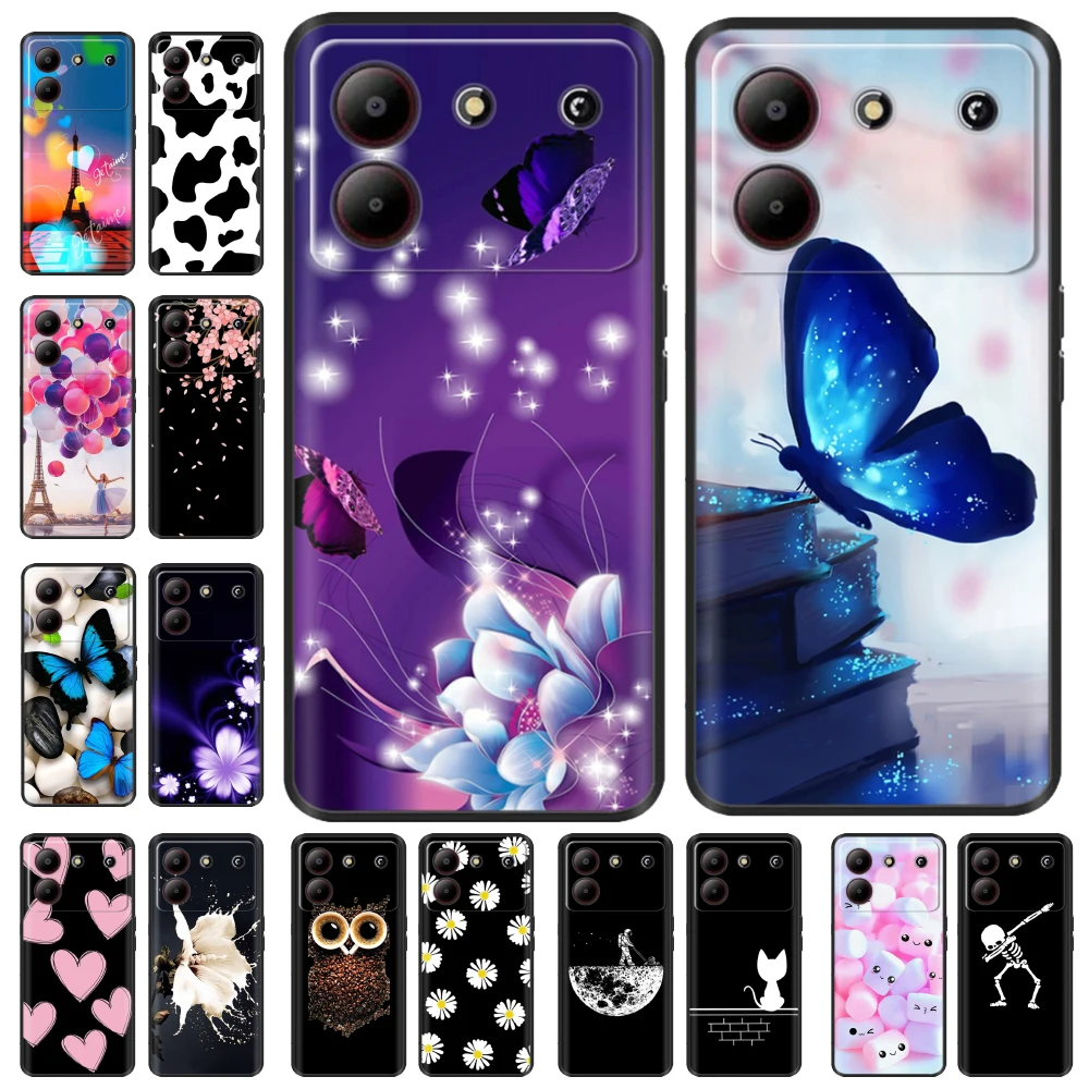 

Black Painted Cover For ZTE Blade A54 Case Silicone Soft Fundas Phone Cover For ZTE BladeA54 4G Bumper For Blade A 54 Back Cases