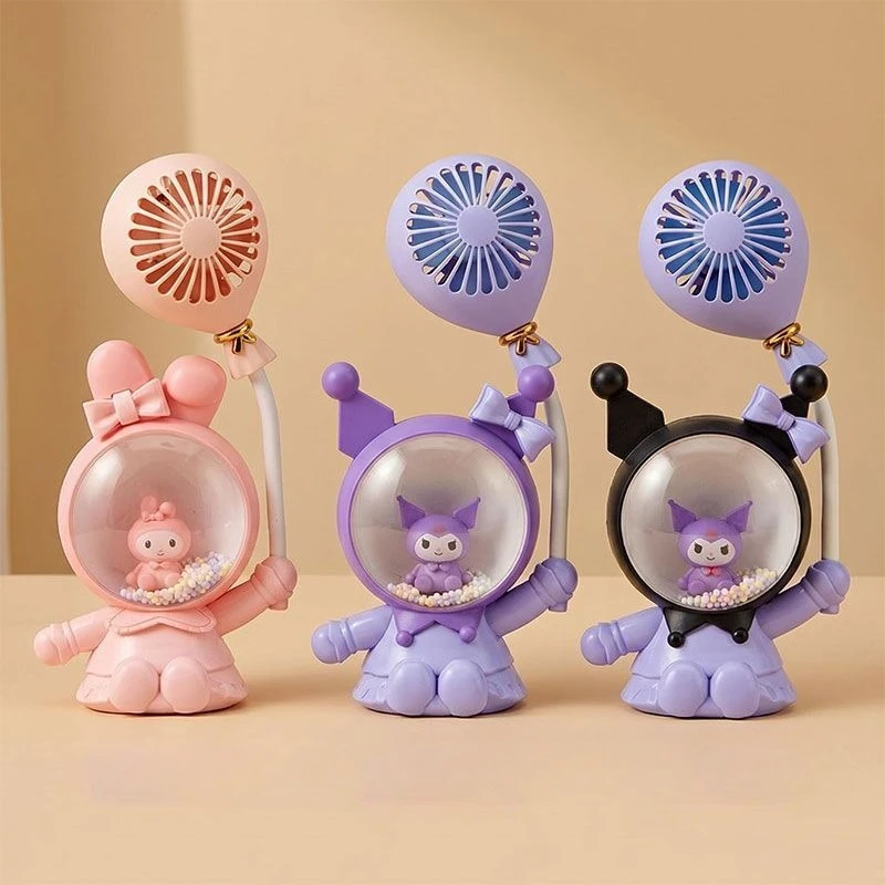 

Вентилятор Sanrio My Melody, аниме-дизайн, декор для комнаты, USB-вентилятор Kuromi, для общежития, офиса, летний настольный декор, ночник, подарок для детей
