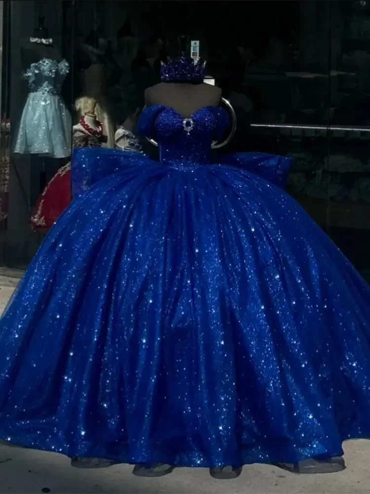 Hot Pink Shinning Off Shoulder Quinceanera Dress Ball Gown 2024 Crystal  Princess Corset Sweet 16 Dresses Wedding Gown Customized - AliExpress 320