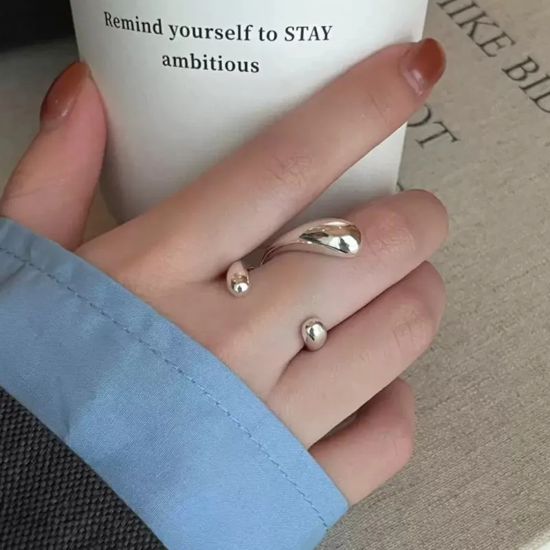 

PANJBJ нерегулярное кольцо из стерлингового серебра 925 пробы для женщин, минималистичный панк, хип-хоп, индивидуальное универсальное крутое открытое ювелирное изделие, дропшиппинг