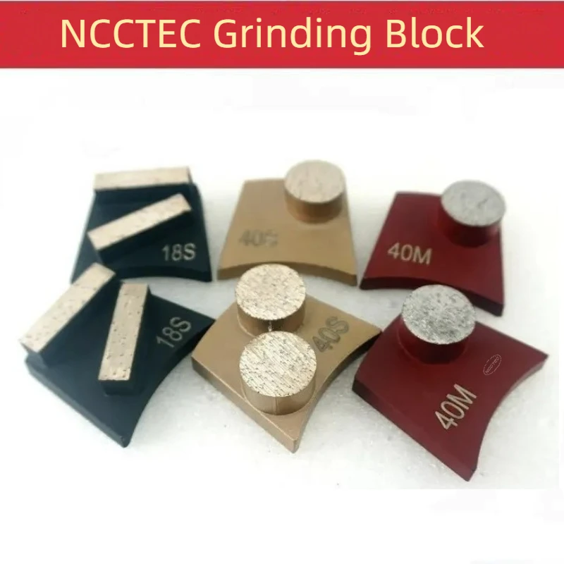 [Arc Base] 9pcs Fast Change Diamond Curved Concrete Grinding Polishing Cutting Block Pad Disc for Lavina Terrco Floor Grinder