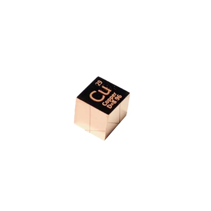 MIRROR POLISHED High Purity 99.95% Copper Cu Metal Element Periodic Table Cube 10mm