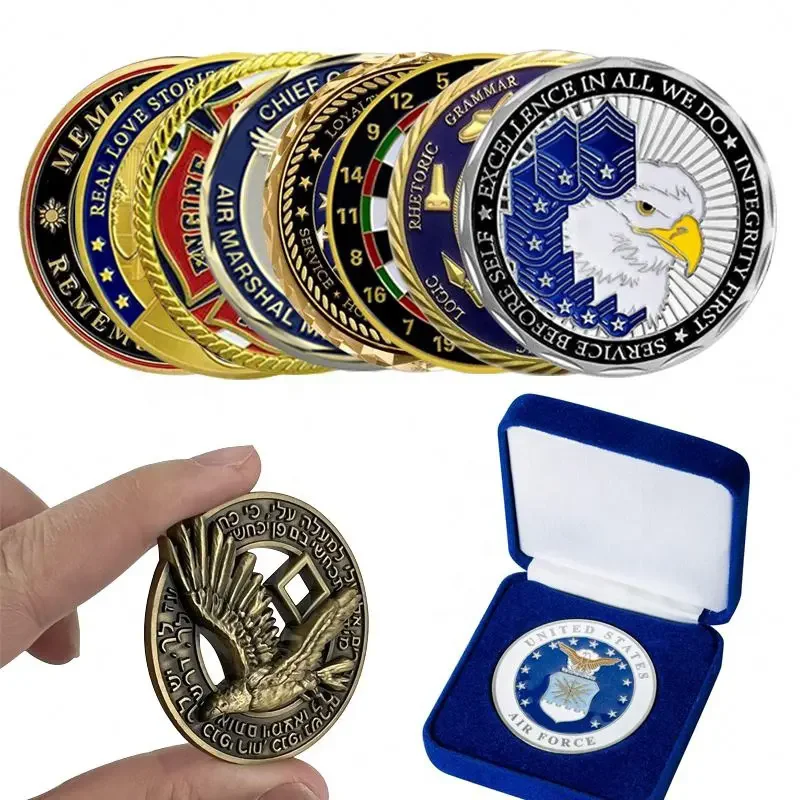 

Free Design Customized Coin Stamping Dies 3D Zinc Alloy Challenge Coin Custom Engravable Metal Gold Commemorative Souvenir Coin