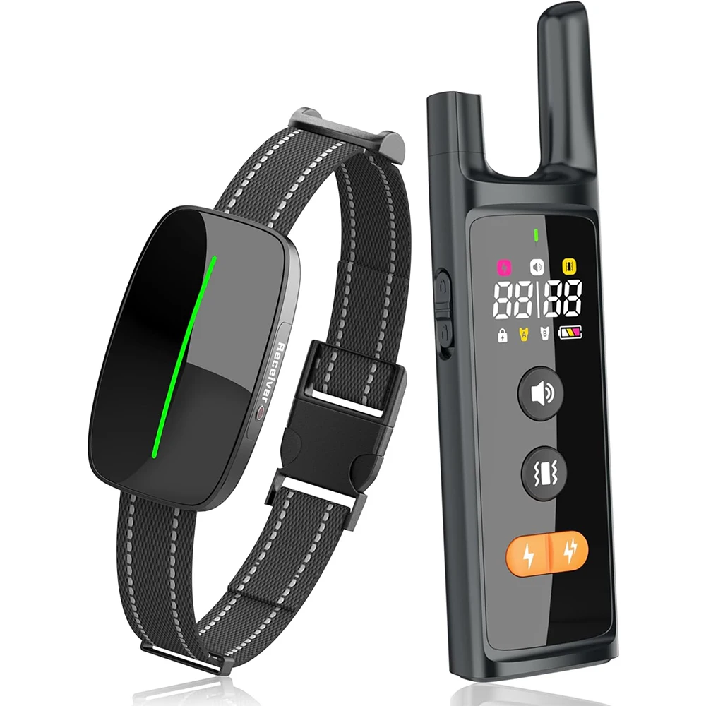 4000FT Remote Dog Training Collar IP67 Waterproof 4 Modes Beep Vibration Light Mode Electric Dogs Collar 8-25 Neck Size