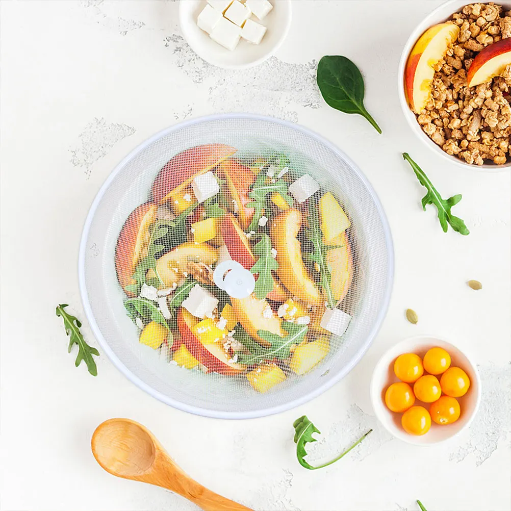 

2pcs Iron Covers Dish Cover Smooth Edges Home Kitchen Use Household Food Protector Dust Proof Meal Storage Food Tent