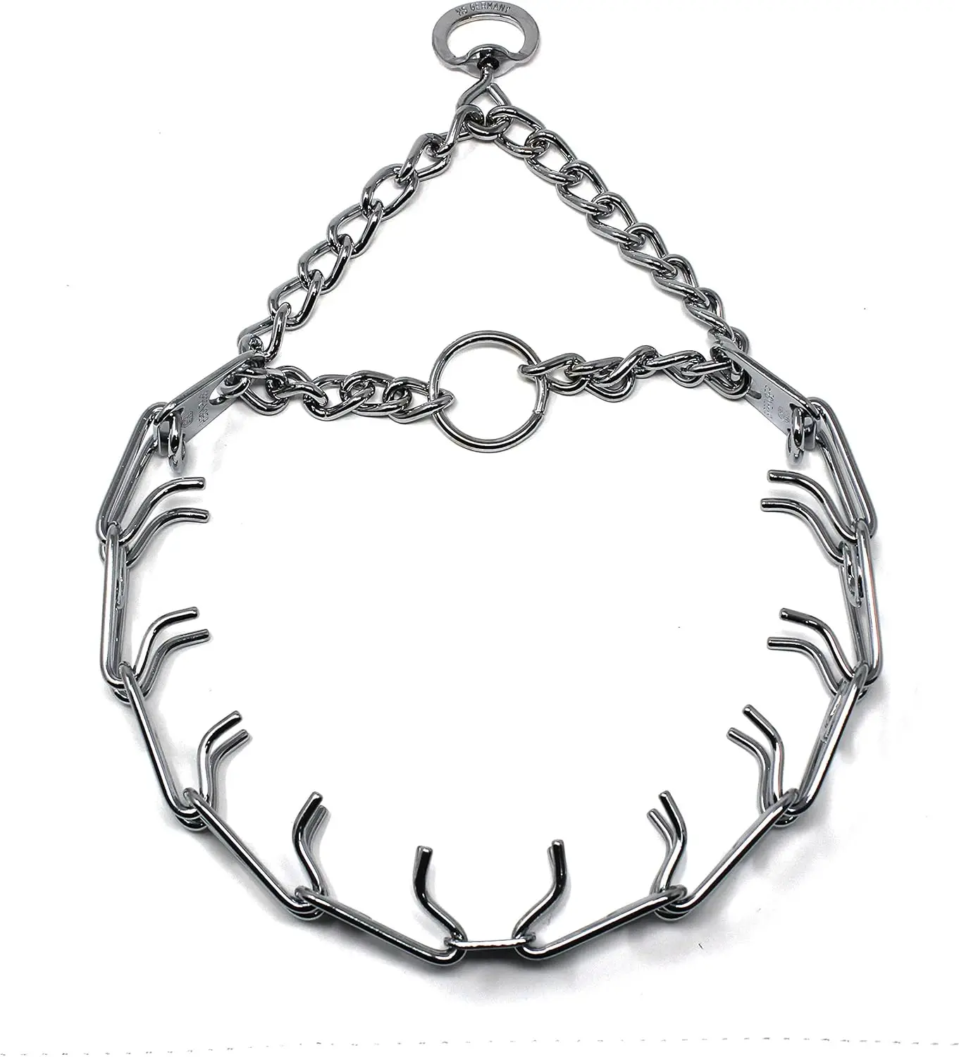 

Ultra-Plus Chrome Steel Dog Training Collar No-Pull Pet Pinch Collar Large 4mm x 25in