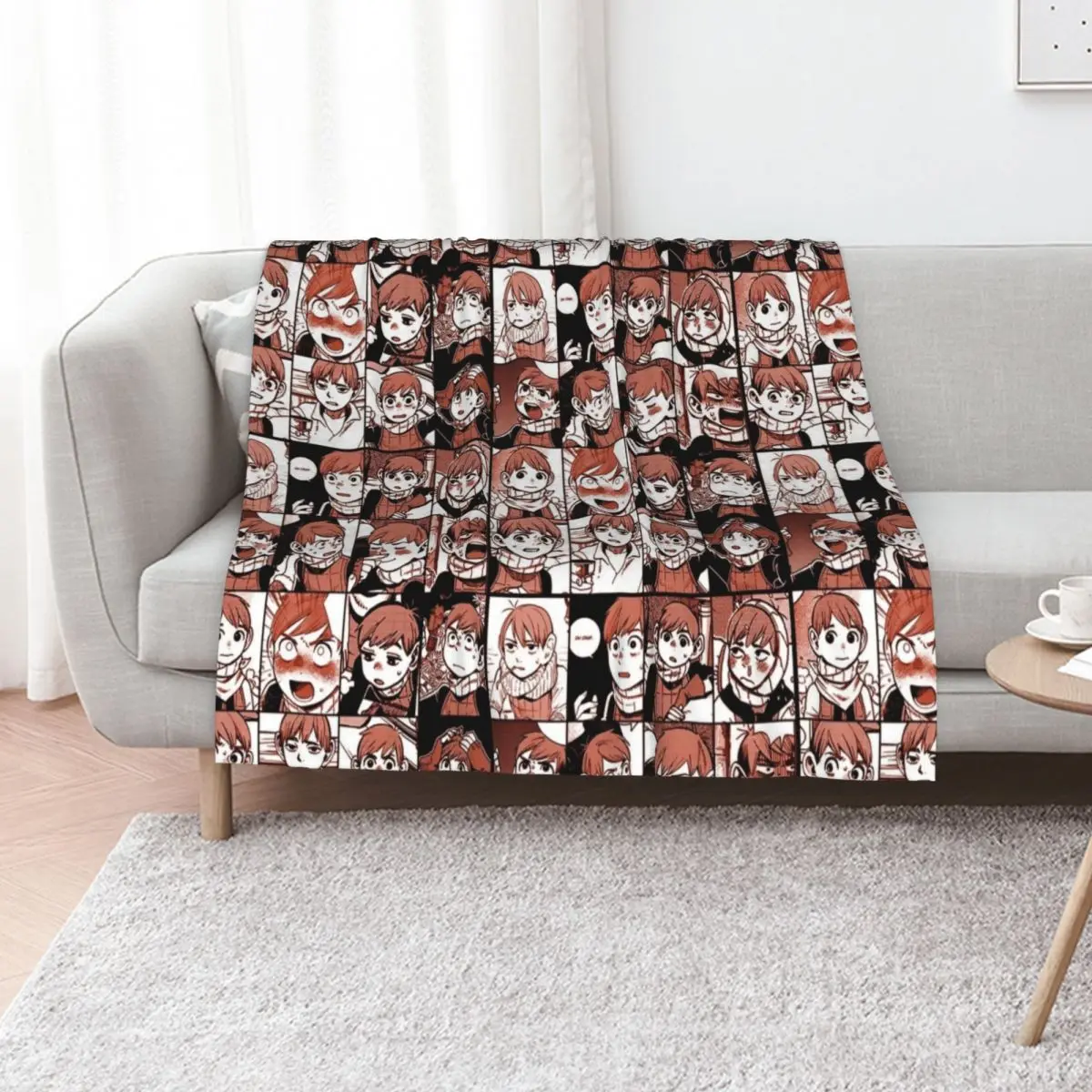 Chilchuck - Dungeon meshi Manga Panel collage Throw Blanket Decorative Sofas Shaggy anime Bed Fashionable Blankets