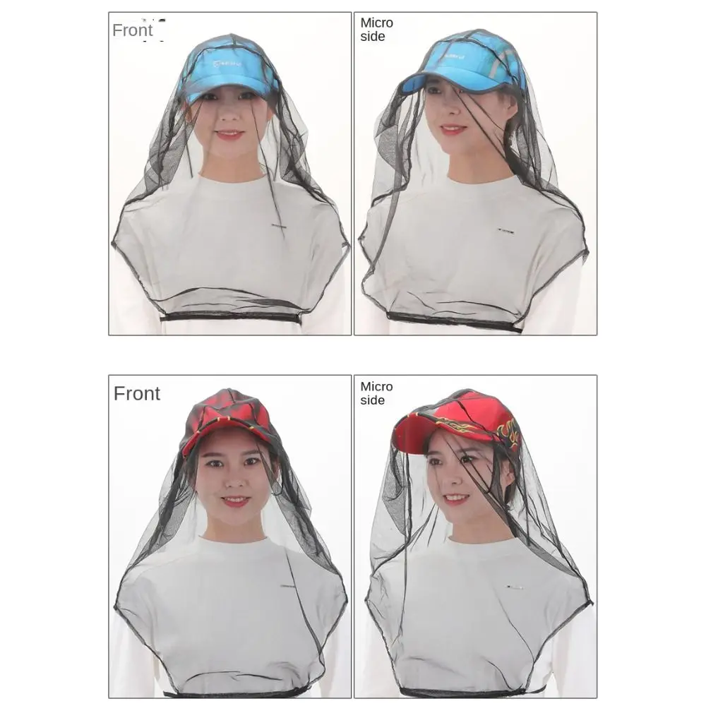 Cap Anti Mosquito Head Face Mask Fishing Cap Head Face Protector Insect Bee Net Hat Insect Mesh Hat Mosquito Net Anti Bee Hat