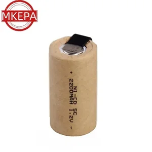 بطاريات الحفر الكهربائية مفك البراغي SC 1.2V 2200mAh Sub C Ni-Cd بطارية قابلة لإعادة الشحن مع أداة الطاقة التوجيهية NiCd Subc أفضل 8 خلايا بطارية مفك براغي للمبيعات - No8