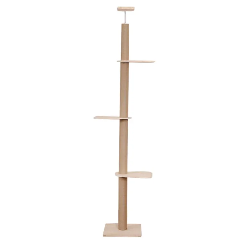 Floor to Ceiling Cat Scratcher Tree Modern Cat Frame Condo Pet Toy Furniture Set Cat Tower Tree