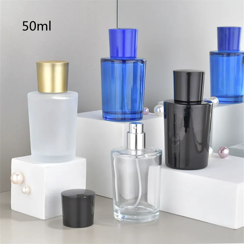 

6/15pcs High-end 50ml Empty Perfume Bottle Glass Spray Bottle Container Fragrance Atomizer Portable Travel Packaging