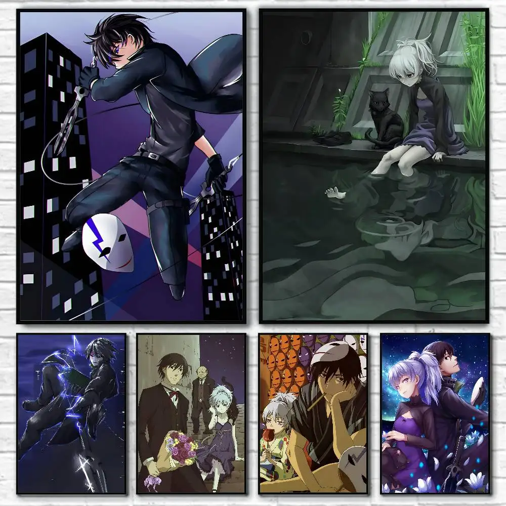 Anime D-DARKER THAN BLACK  Posters HD Print Vintage Wall Art Decor for Home Study Room