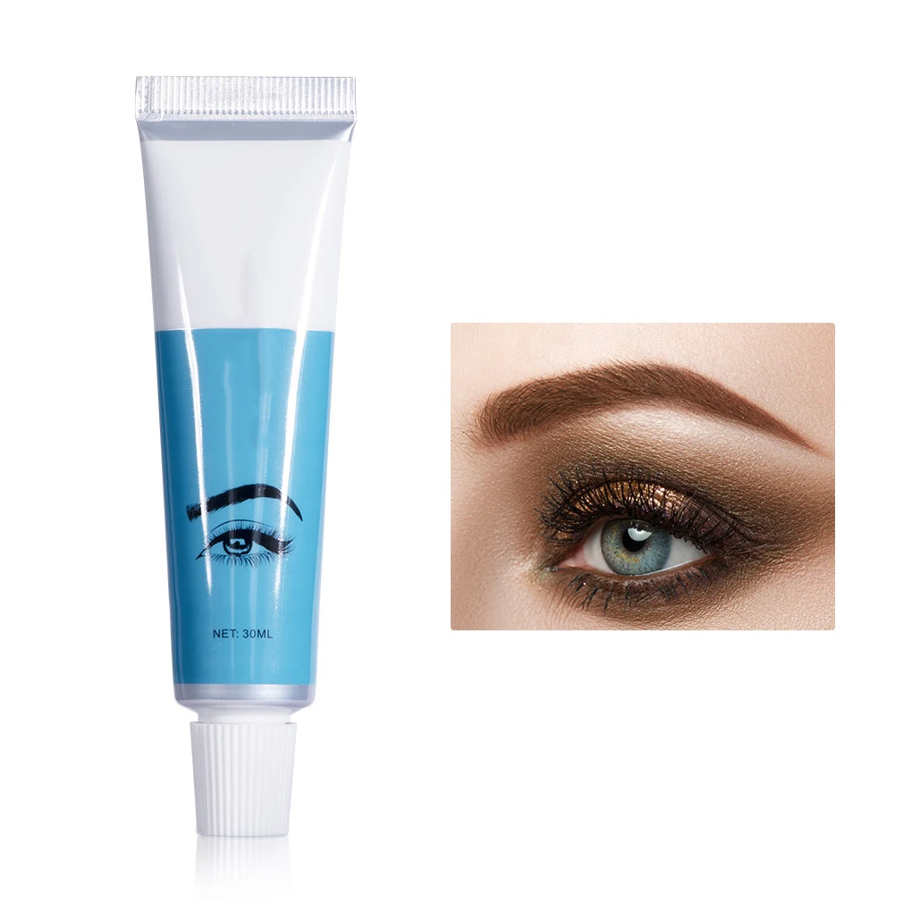 눈썹 염료 오래 지속되는 눈썹 색조 염색 크림 브러쉬 스푼 키트 메이크업 액세서리 선물 여성 소녀