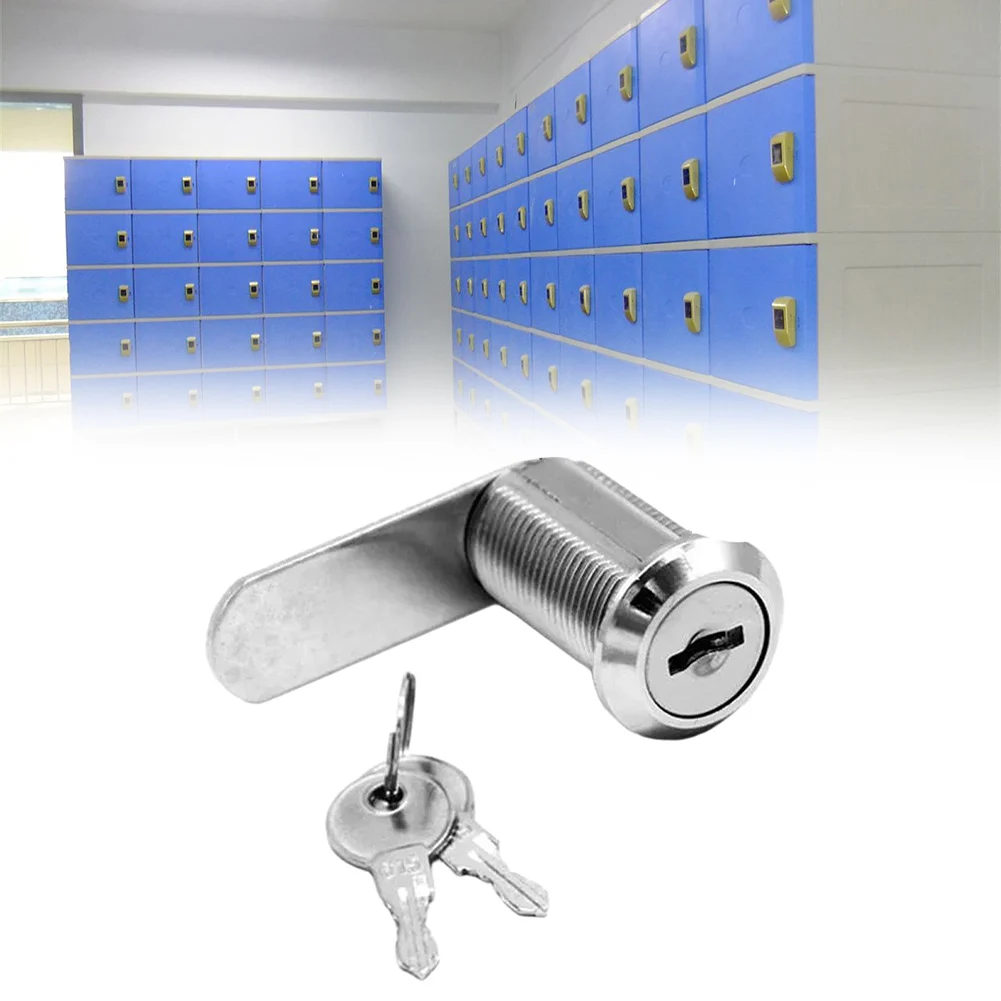 Office Lock With 2 Keys Zinc Alloy Cam Lock Set Chassis Quarter Turn Office Lock Box Locker Security Lock Furniture Hardware