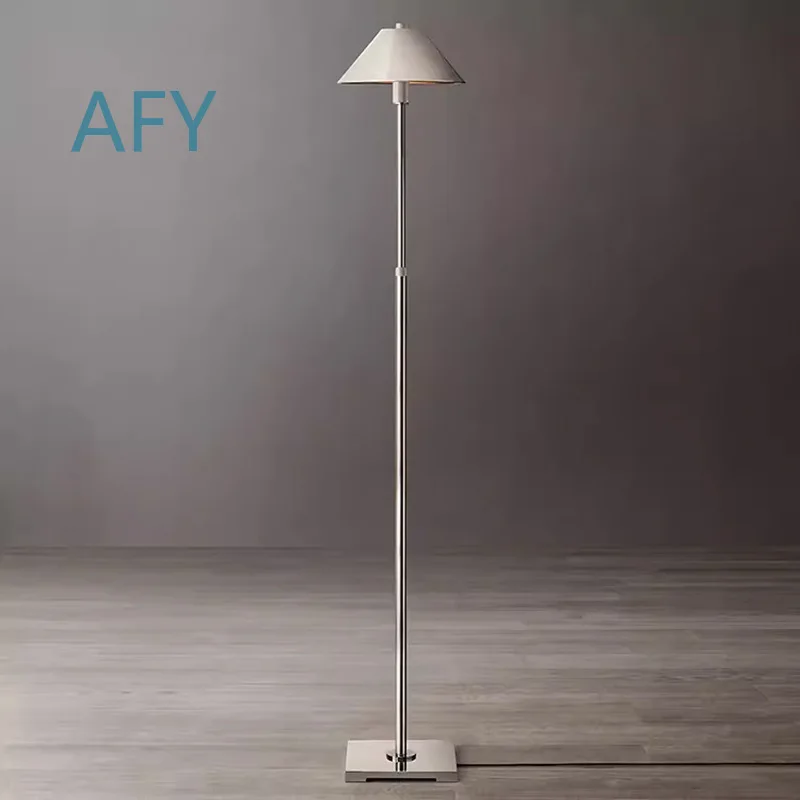 Bulk Adjustable Height All-Copper American Floor Lamp for Living Room Home Decor Art Lighting for Sofa Side Reading Lamp