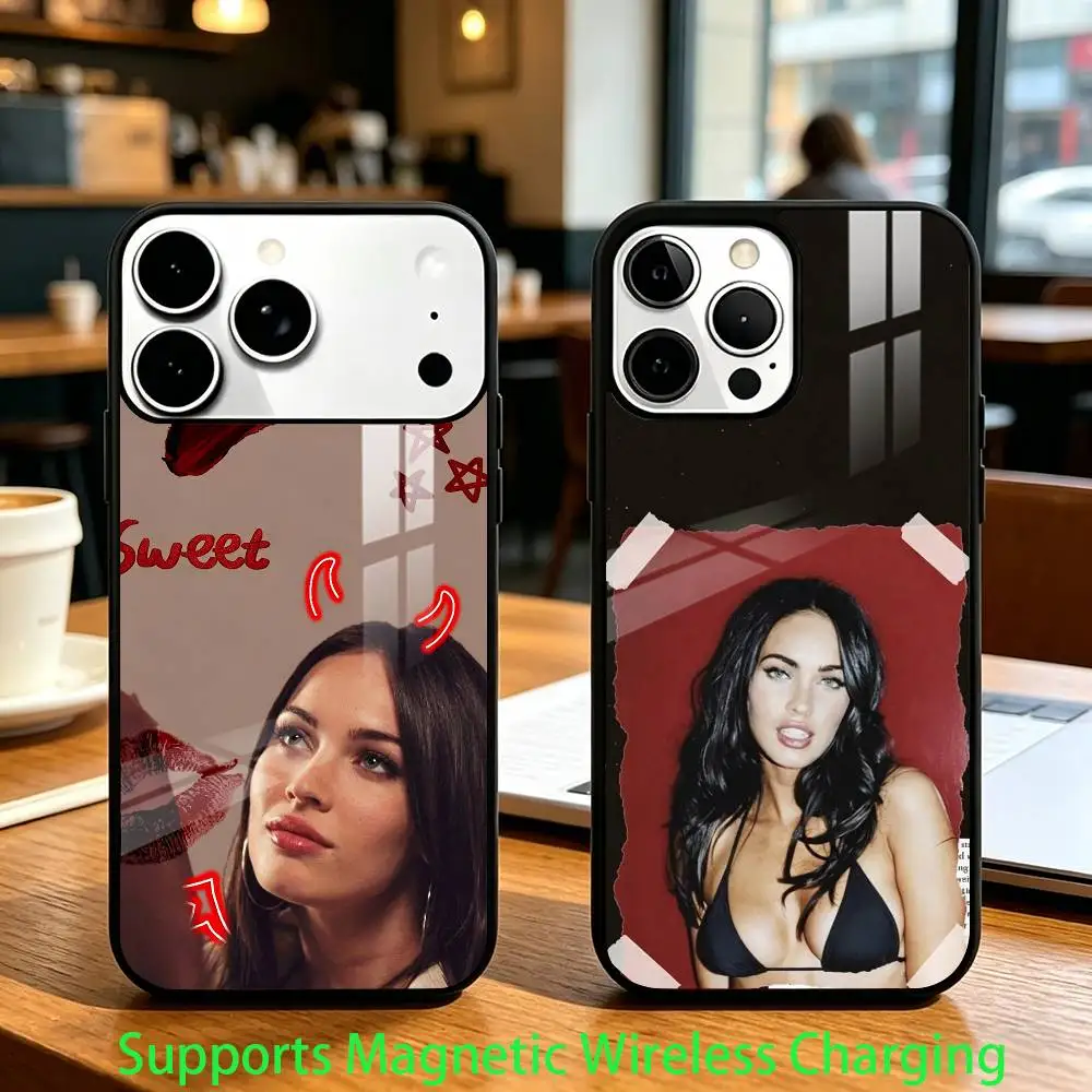 

Movie Actoress Megan F-Fox Phone Case For iPhone17,16,15,14,13,12,11 Plus,Pro Allows magnetic wireless charging
