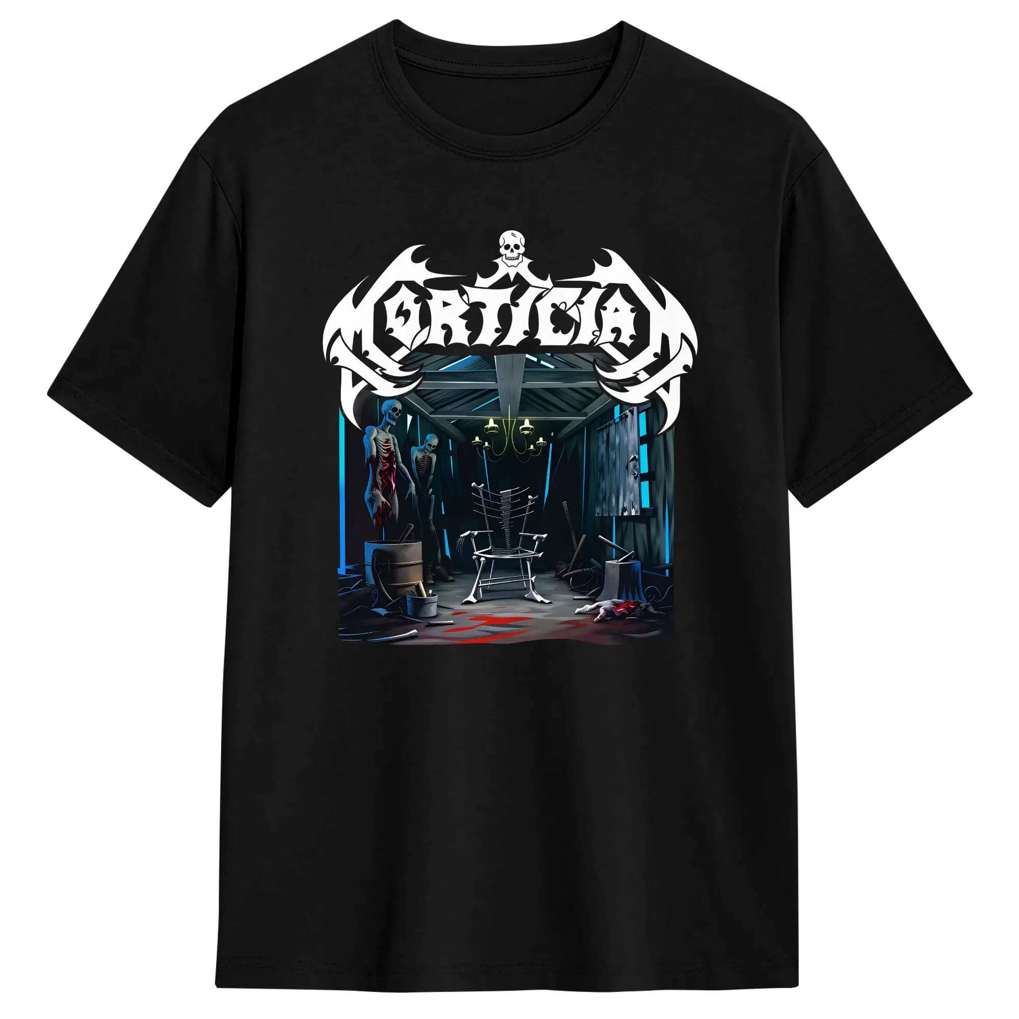 Mortician Band T Shirt Beach  Cotton T-Shirts For Couple Pattern Tshirt Short Sleeves Y2K Casual Tops