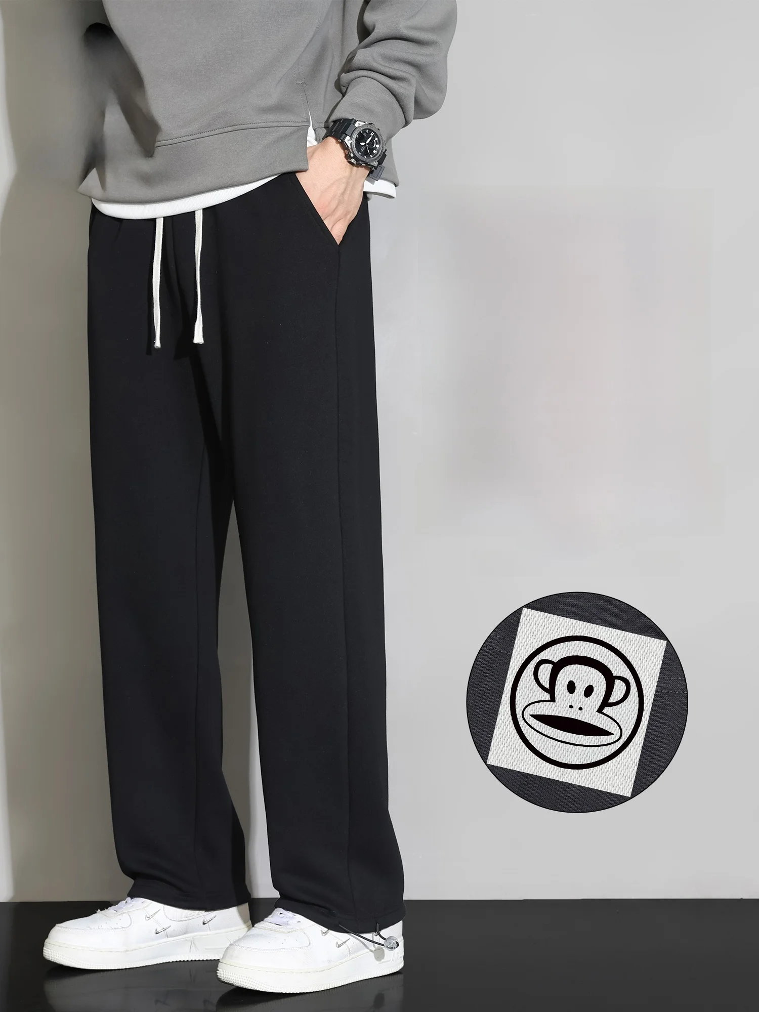 

PaulFrank Heavyweight Straight Leg Casual Pants Men's Spring New Loose Color Comfortable Long Trousers Casual Sle