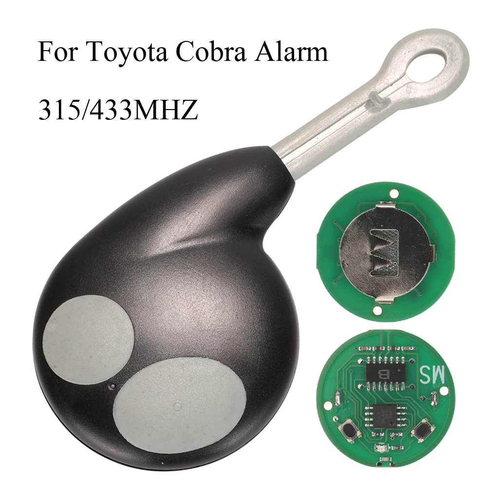 

jingyuqin 2 Buttons 315/433MHZ Remote Control Key For Toyota Cobra Alarm 1046 / 3193 / 7777 / 7928 / 8188 Replacement Smart Key