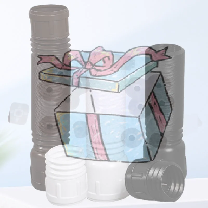 【CCA】Flexible Plastic Telescopic Exhaust Pipe Adjustable Length Durable Structure For Kitchen Bathroom Ventilation