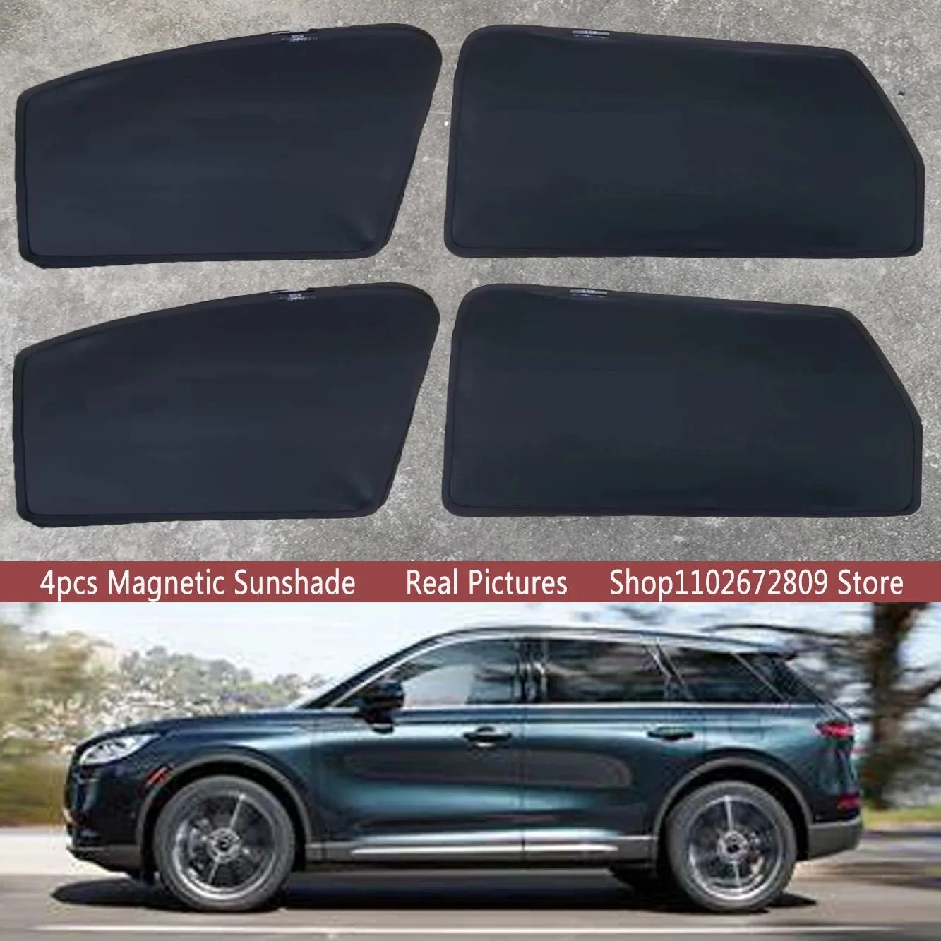 

Magnetic Car Sunshade Shield Front Windshield Frame Curtain Sun Shade For Lincoln Corsair GT 2021 - 2026 2023 2024 Accessories