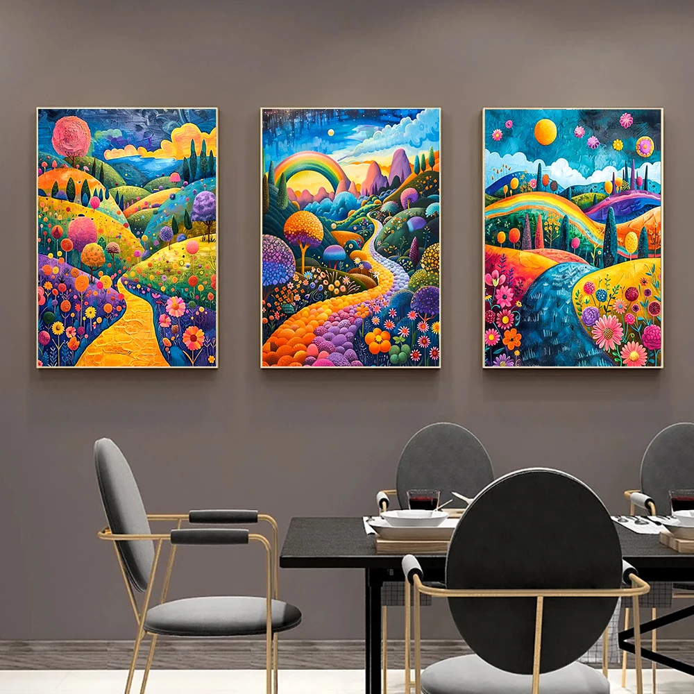 Colorful Forest Tree 5d Diamond Painting Mosaic Cross Stitch Bird Landscape Full Diamond Art Embroidery Living Room Decor