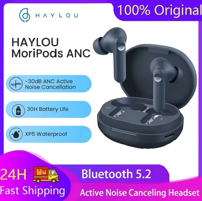 HAYLOU MoriPods ANC TWS Беспроводные наушники BT5.2 Наушники с сенсорным управлением 30H Выносливные наушники Спортивная гарнитура с низкой задержкой