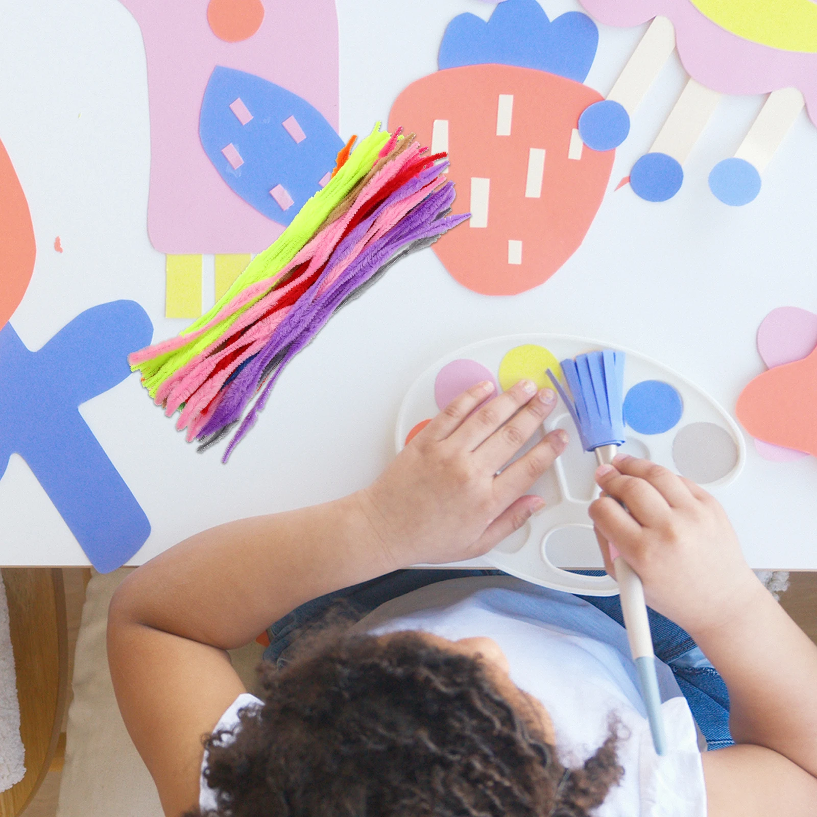 200개 DIY 공예 스틱 두꺼운 트위스트 막대 어린이 공 만들기 유치원 파티 장식 DIY 트위스트 막대