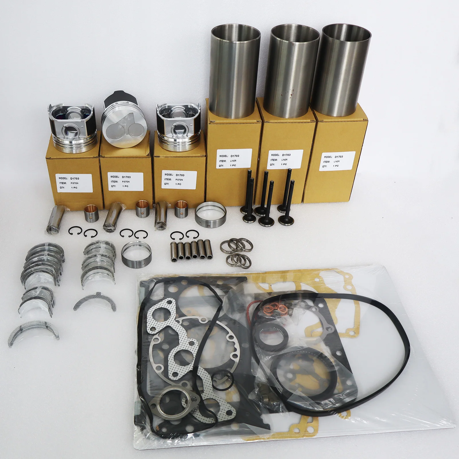 D1703 Engine Overhaul Rebuild Kit Compatible with Kubota D1703 Engine