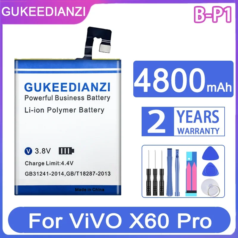 

GUKEEDIANZI Replacement Battery B-P1 BP1 4800mAh For ViVO X60 Pro X60Pro Mobile Phone Batteries