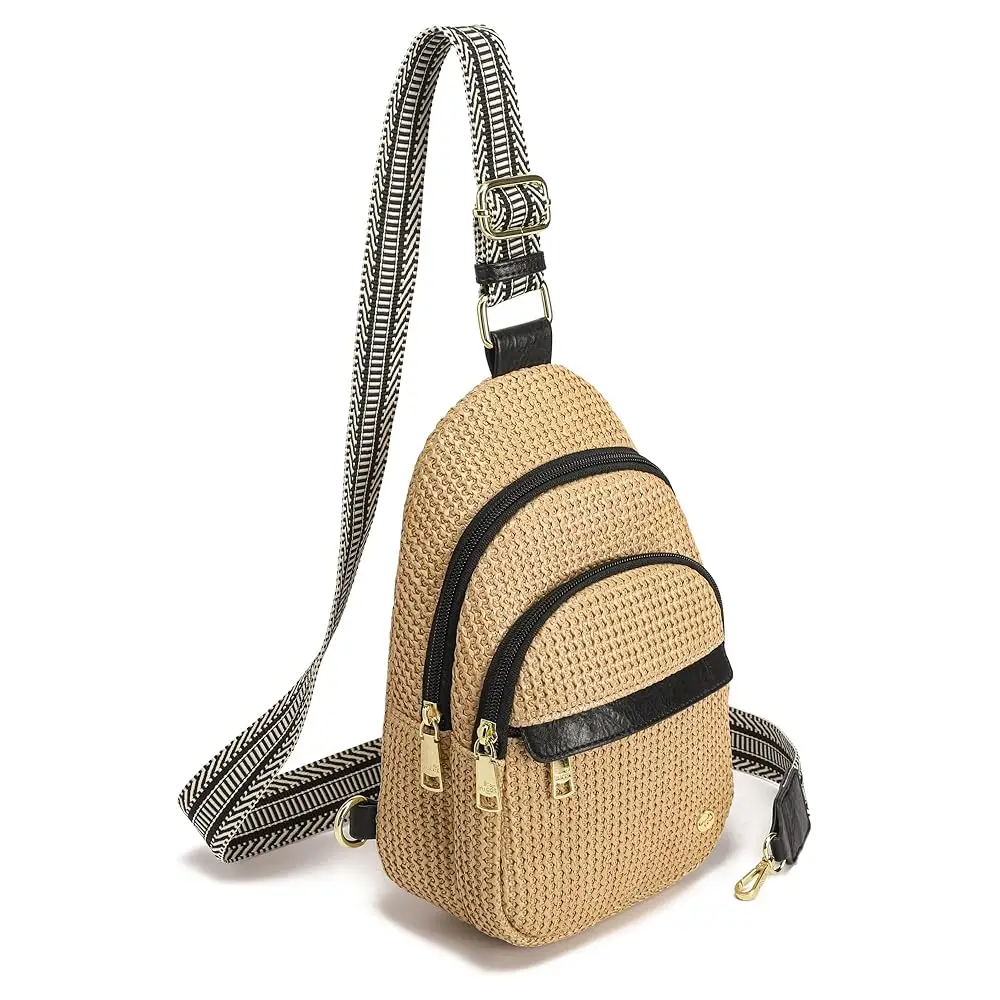 Faux Straw Summer Purse 2026 Raffia Small Crossbody Bags for Women Travel RFID Woven Sling Bag Hawaiian Beach Vacation