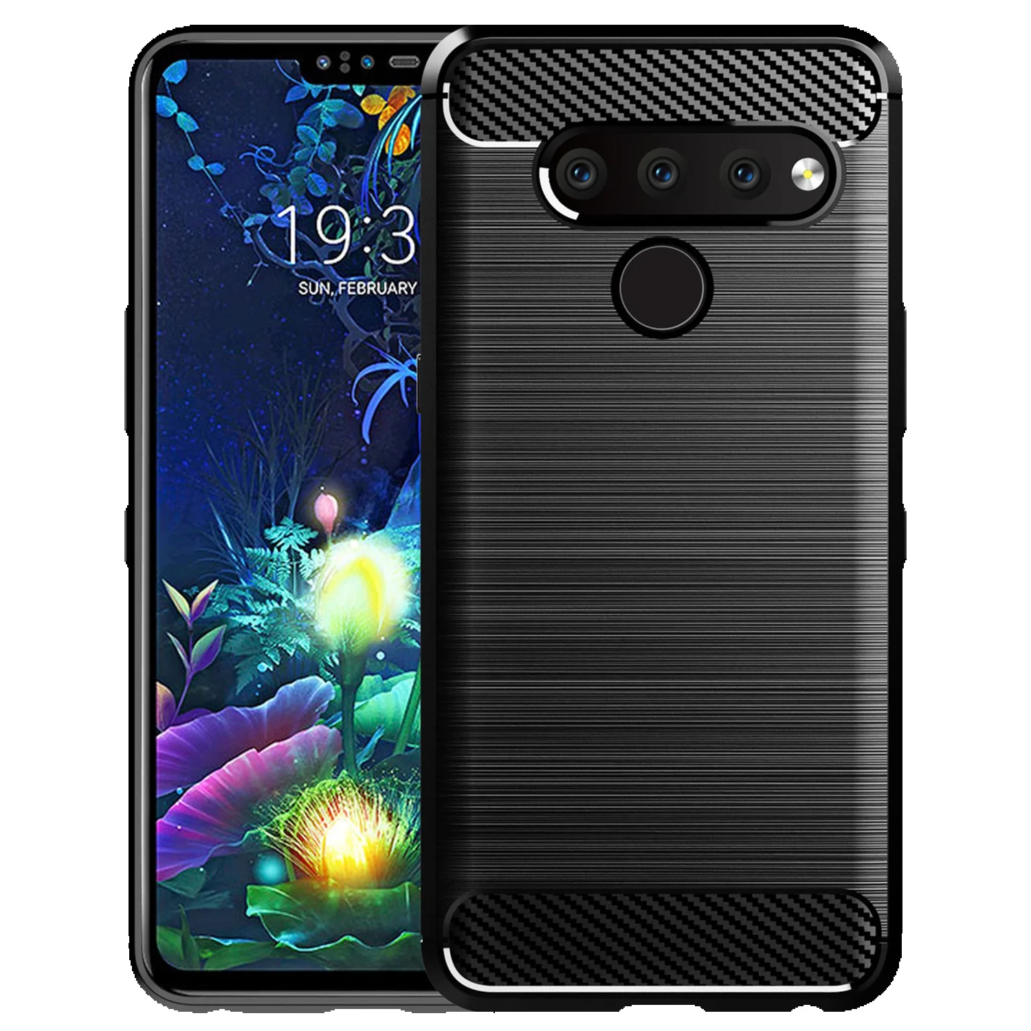 Capa fosca para LG V50 V50s 5g Anti Choque Capa de telefone para LG V40 Thinq Lgv60 Thinq Casos de fibra de carbono à prova de choque