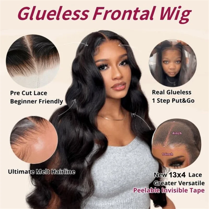 Beautyforever 3D Body Wave 7x5 Bye Bye KNOTS Glueless Wig Human Hair Ready To Wear Brazilian Human Hair Wig Small Head Friendly