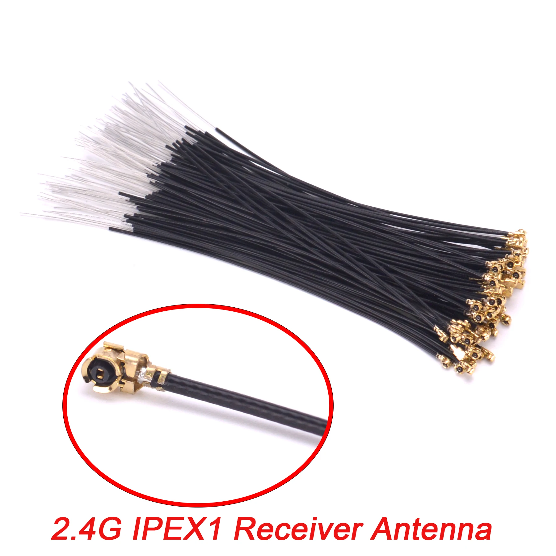 150mm / 15cm 2.4G IPEX1 IPEX 1 Receiver Antenna for Frsky , JR, Hitec, Flysky, and Orange RX Receiver Replacement Antennas