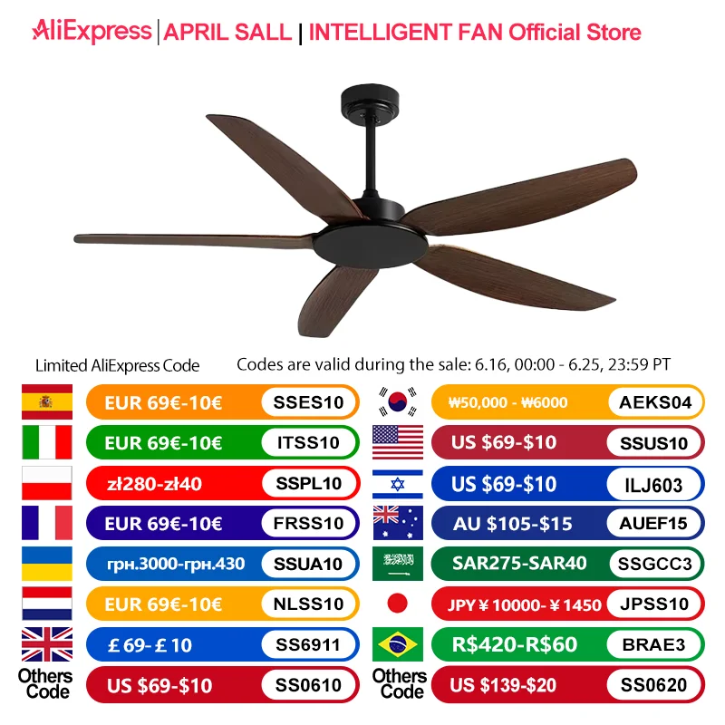 58Inch Black Ceiling Fan DC With Remote Control Americans Industry Commercial use Restaurant Strong Winds No Light Electric Fan