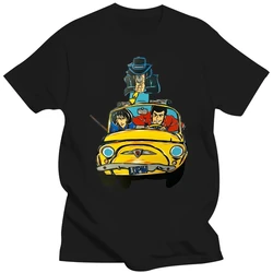 T-SHIRT LUPIN e GIGHEN JIGEN CARTOON LUPEN ANNI 80 tshirt 500 R-33 gialla