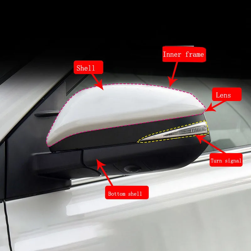 Side Mirror Cover / Rearview Mirror Housing Is Suitable for Toyota RAV4 from 2014 to 2018.