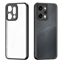 DUX DUCIS For OPPO Reno14 Pro 13F12F Cover TPU+Acrylic Lines Back Transparent Cover Anti-Fingerprint Airbag Anti-drop Phone Case