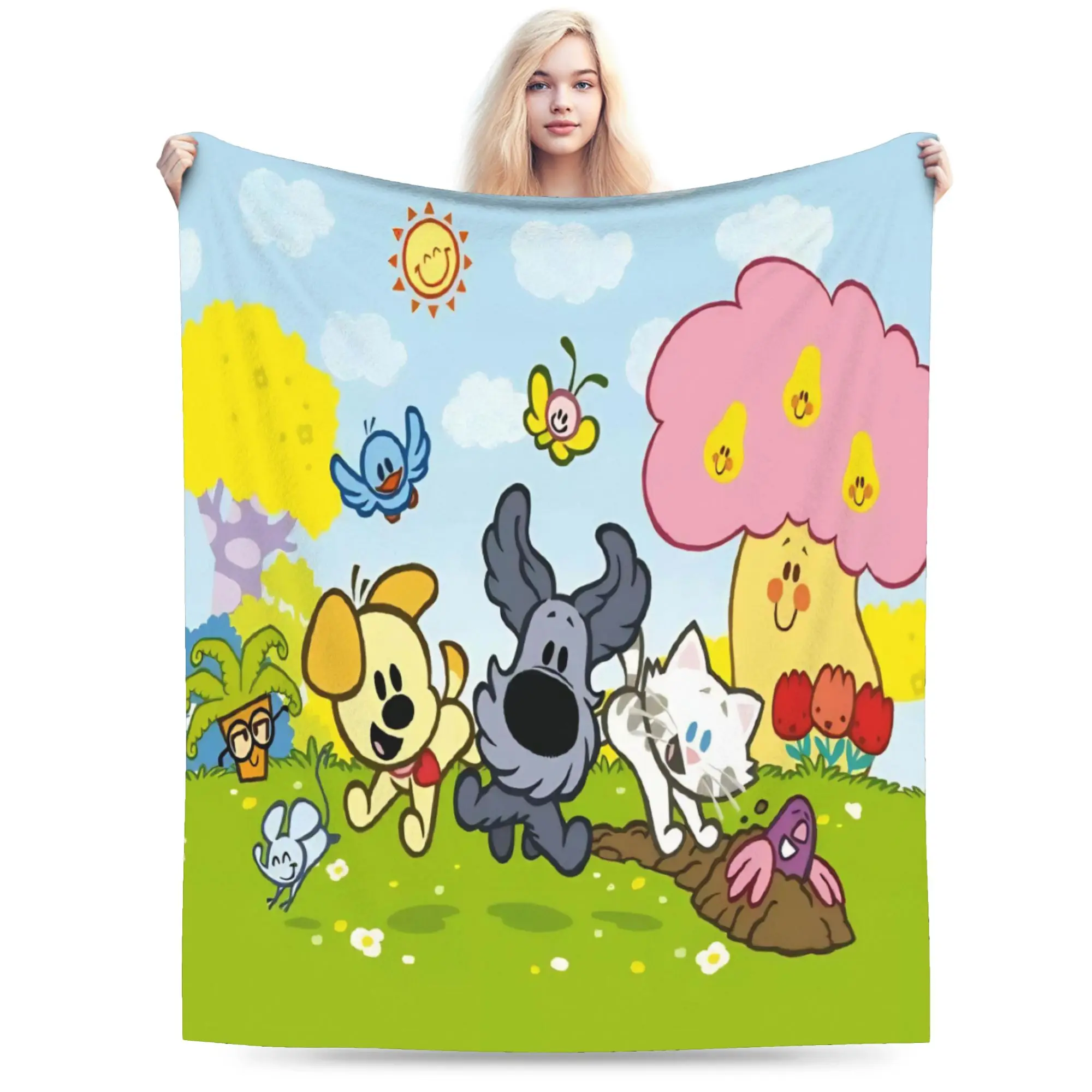 Comfort Woezels And Pips  Blanket Accessories Sofa Decorative  Throws And Blankets Super Soft Fleece for Couch