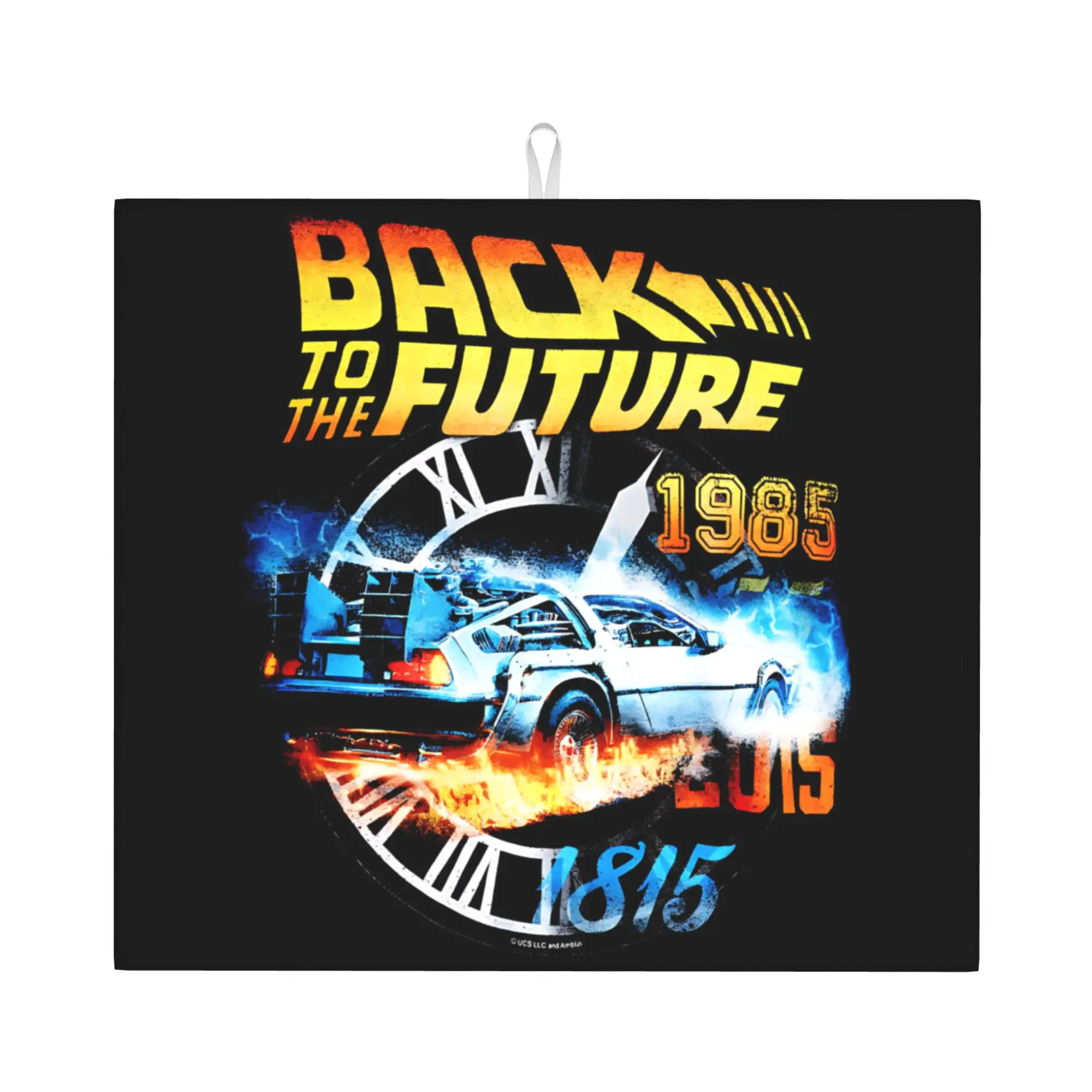 Movies Race Cars Back To The Future Non Slip Kitchen Counter Protector Mat Barware Tableware Reusable Drying Mat For Kitchen
