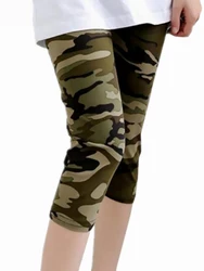 YSDNCHI-Leggings estampados camuflados para mulheres, calças fitness, leggings de pele macia, capris listrado, verão