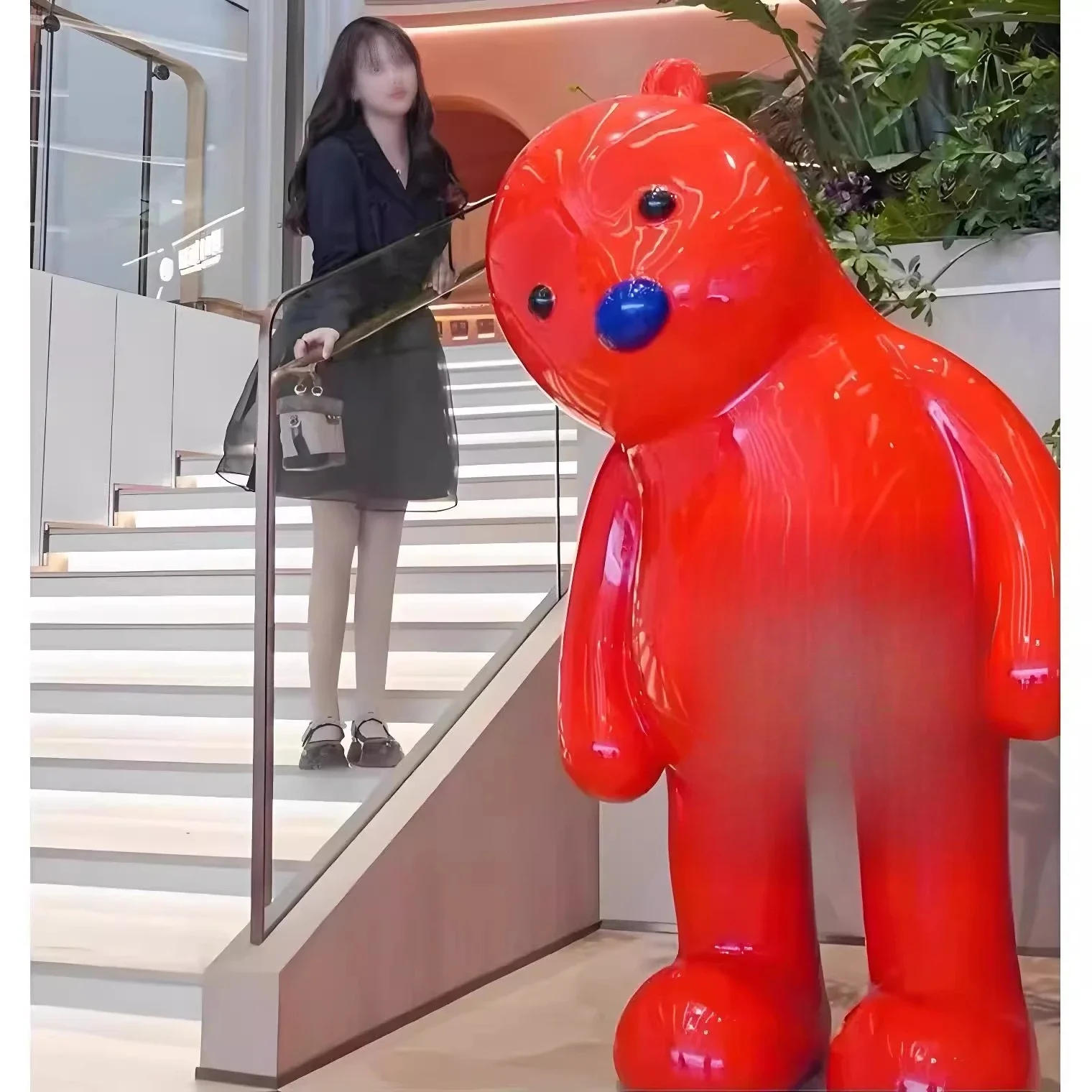 Outdoor sculpture fiberglass floor decoration large ornament