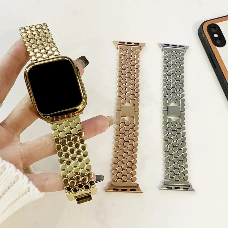 Bracelet for Apple Watch 8 7 6 4 3 2 1 Ultra Creative Metal Fish Scale Strap 45mm 44mm 42mm 41mm 40mm 38mm Watch Wristband Y2k