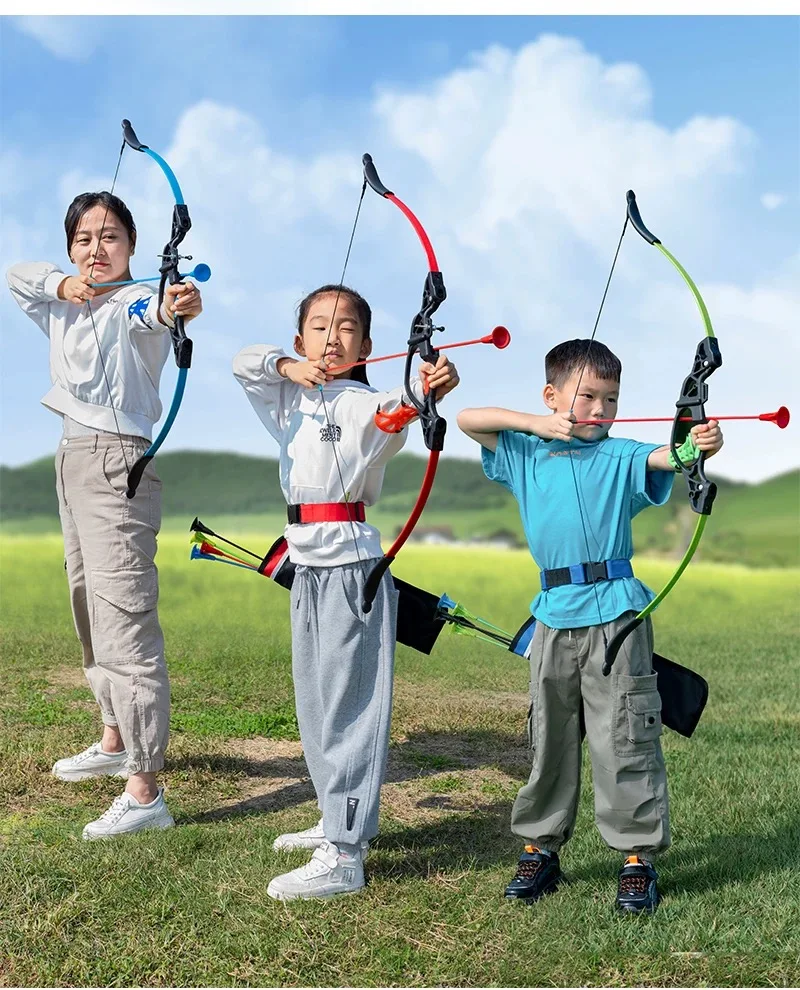 Children's Bow and Arrow Set Youth Archery Equipment Outdoor Sports Toy Children's Day Gift Adjustable 10-20lbs Beginner's Bow