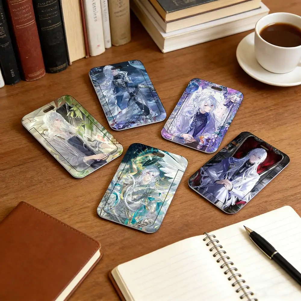 Cael Anselm Lovebrush Chronicles Lanyard Pull Back Clip Holder and Card Holder Rotating Back ID Card Family Gift