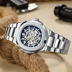 Montre-bracelet mécanique à tourbillon pour homme, étanche, acier inoxydable, sport, affaires, meilleur cadeau, top automatique